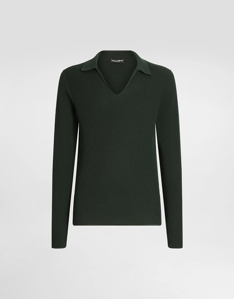 Cotton knit sweater