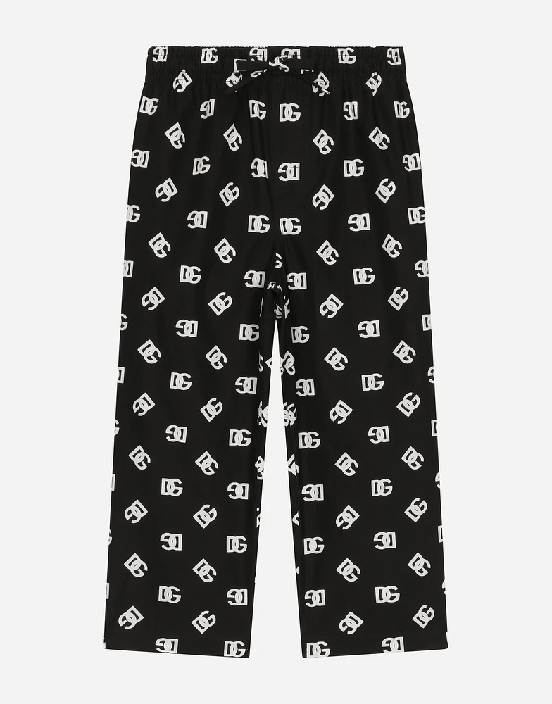 Poplin vanity pants with DG logo print