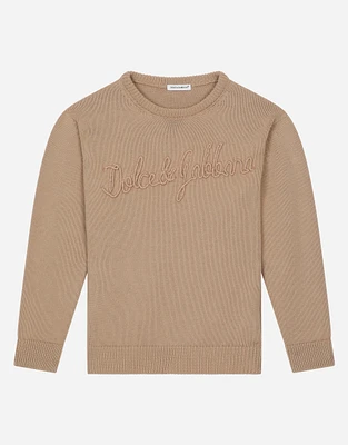 Cotton pullover with Dolce&Gabbana logo