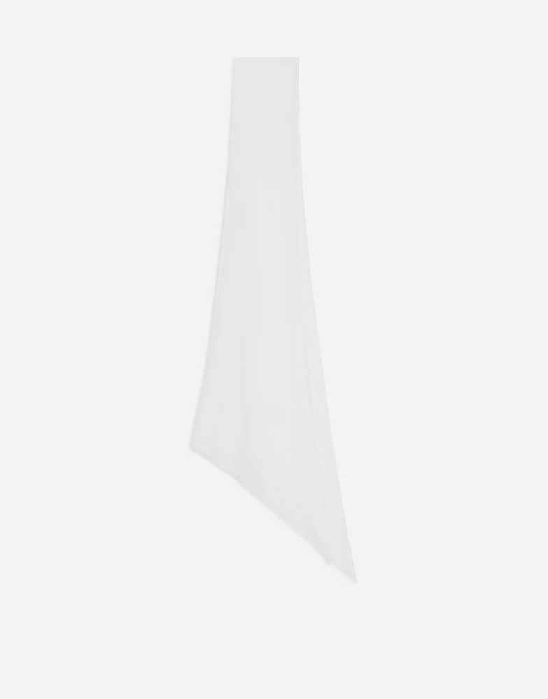 Shaped silk georgette scarf