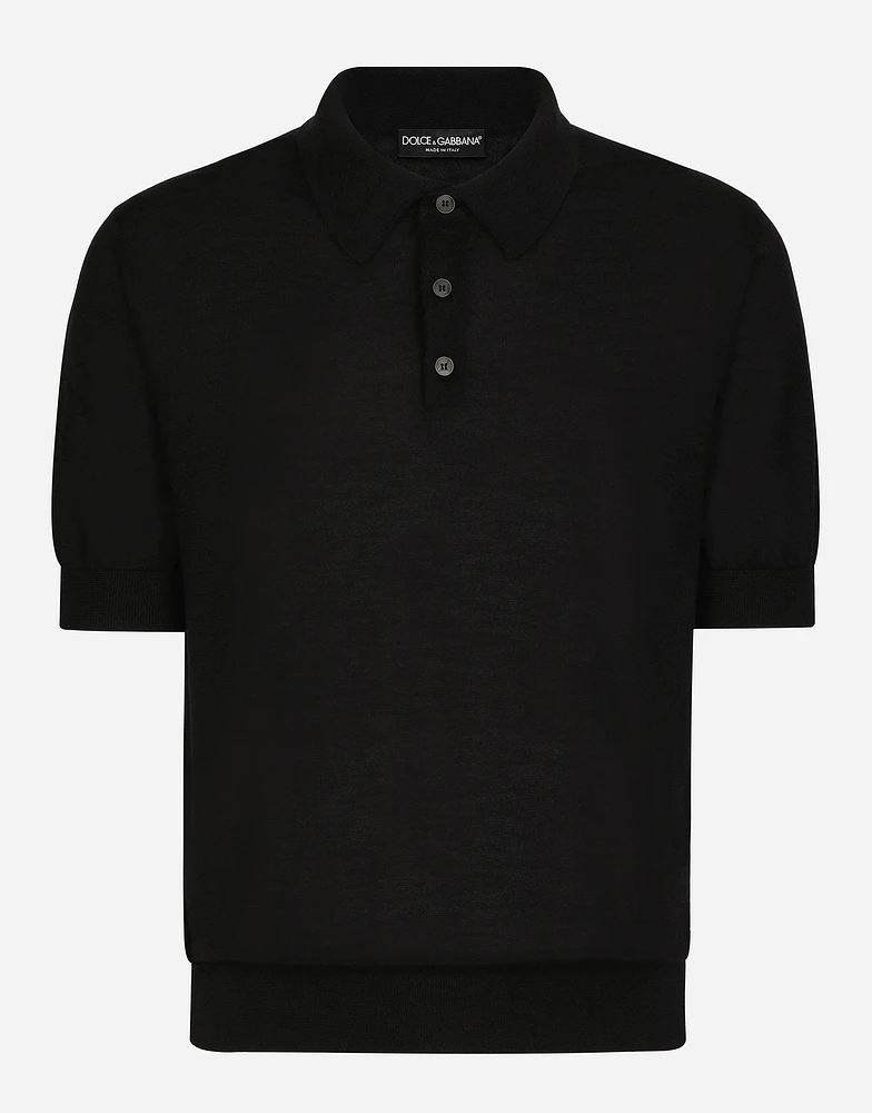 Extra-fine cashmere polo-shirt