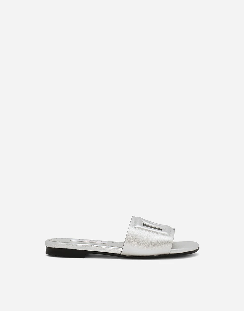 Foiled lambskin sliders
