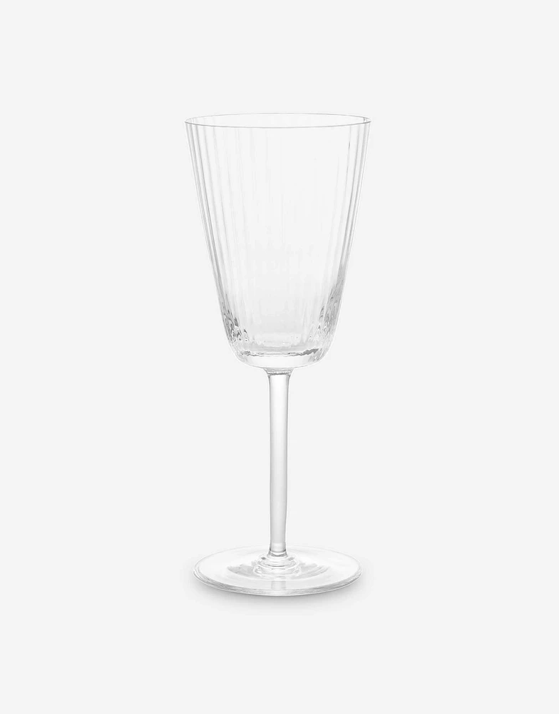 Hand-Blown Murano White Wine Glass