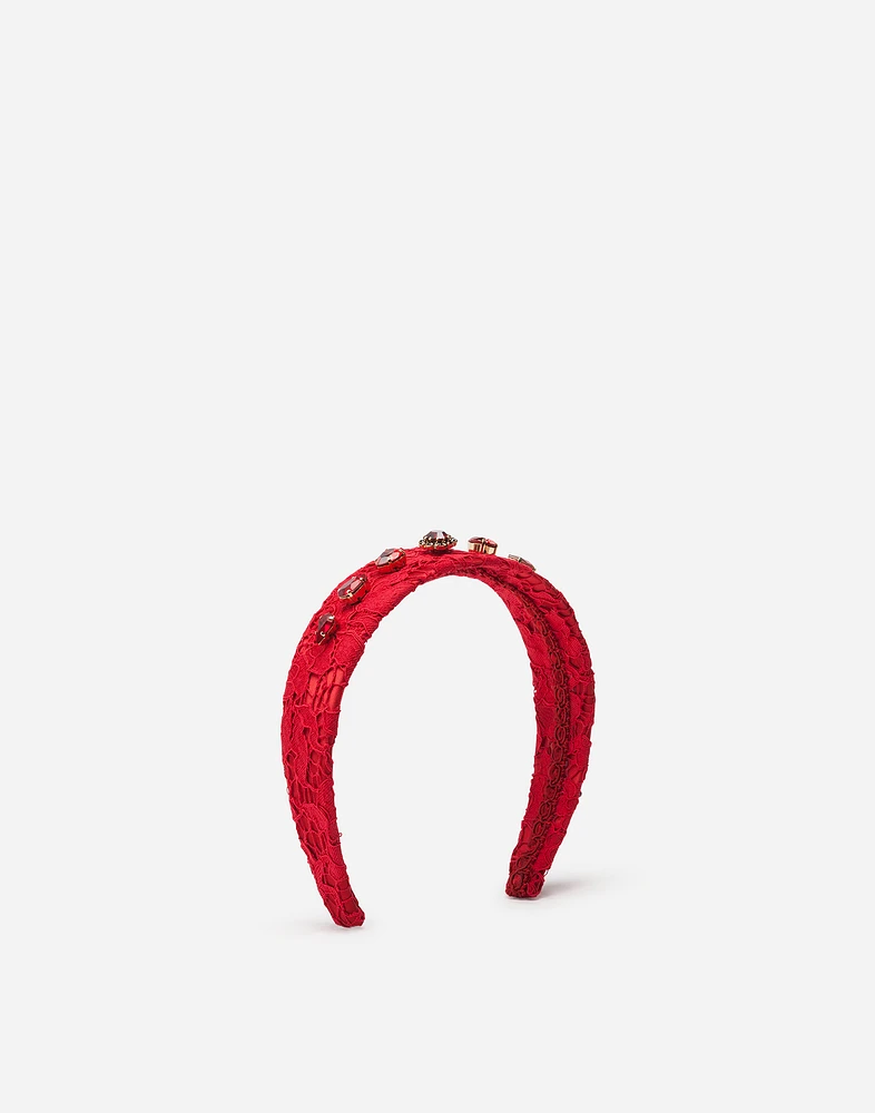 Headband with jewellery application