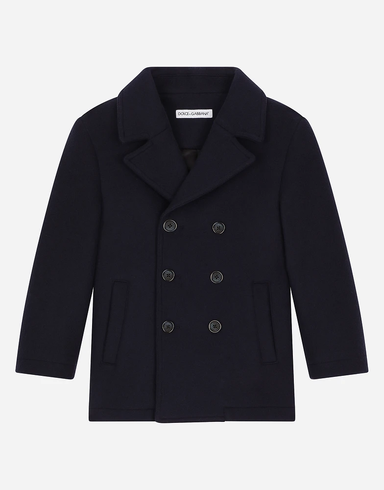 Double-breasted wool coat