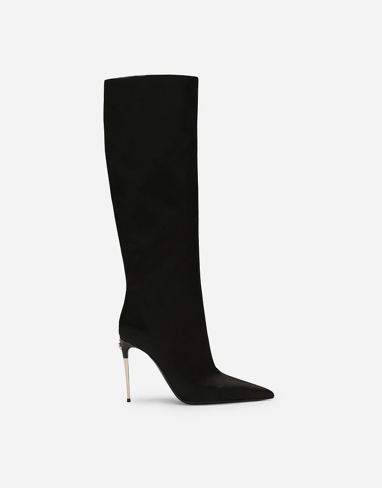 Satin boots