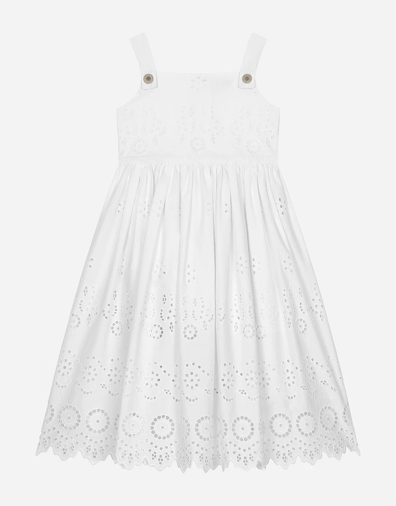 Poplin and broderie anglaise dress