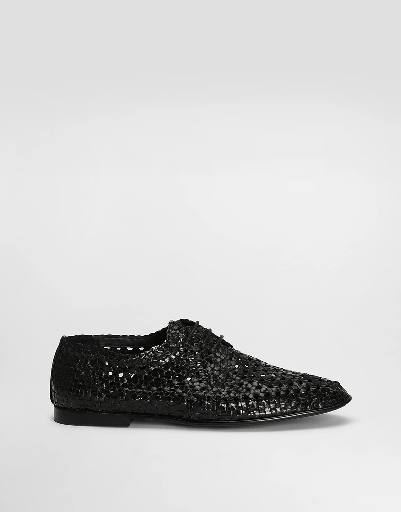Polished goatskin Derby shoes