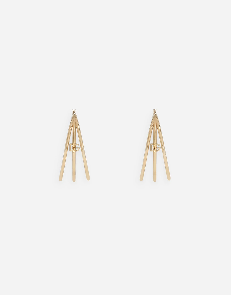 Creole multi-hoop earrings with DG logo