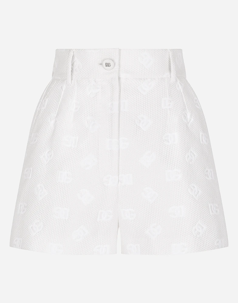 Jacquard shorts with all-over DG logo