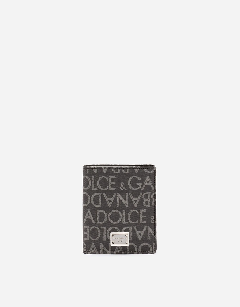 Coated jacquard bifold card holder