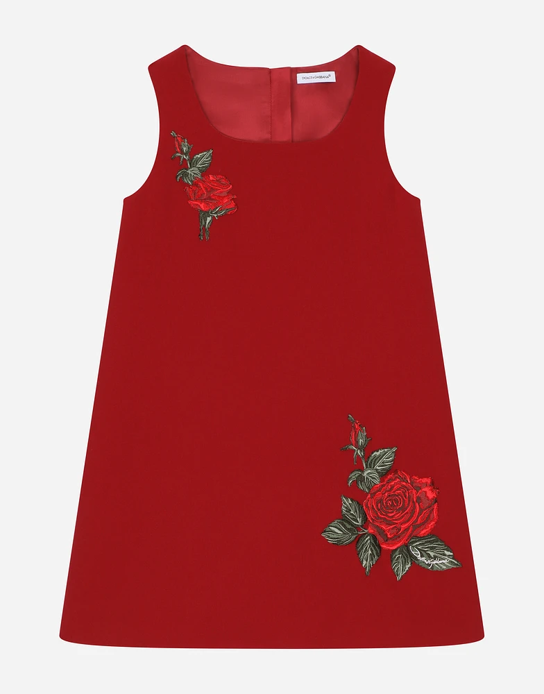Sleeveless dress with patch