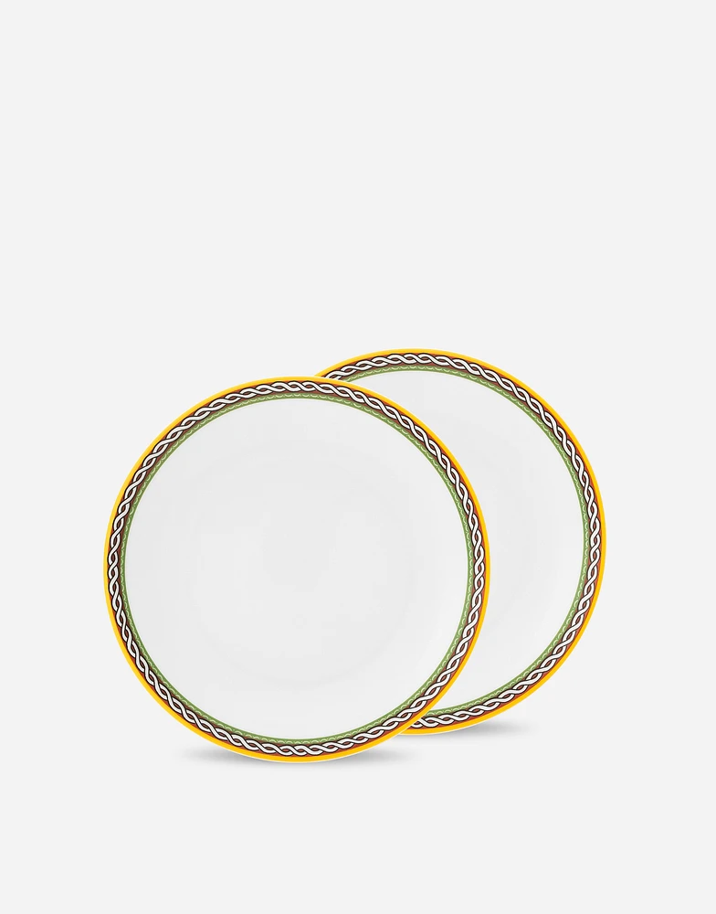 Set 2 Porcelain Dessert Plates