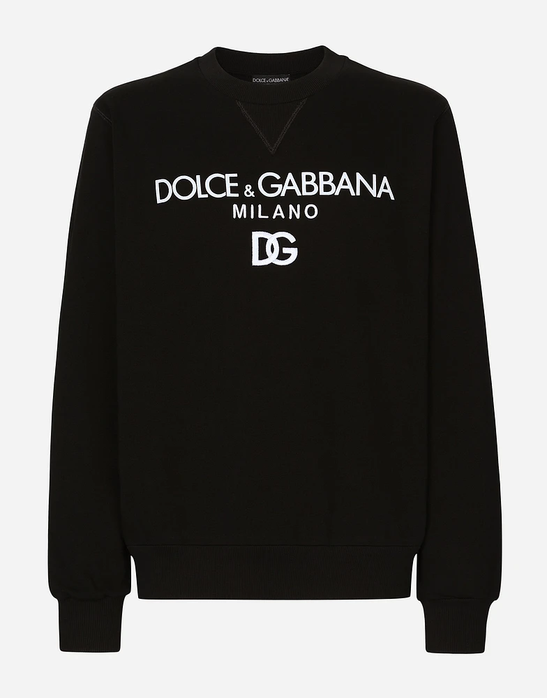 Jersey sweatshirt with DG embroidery
