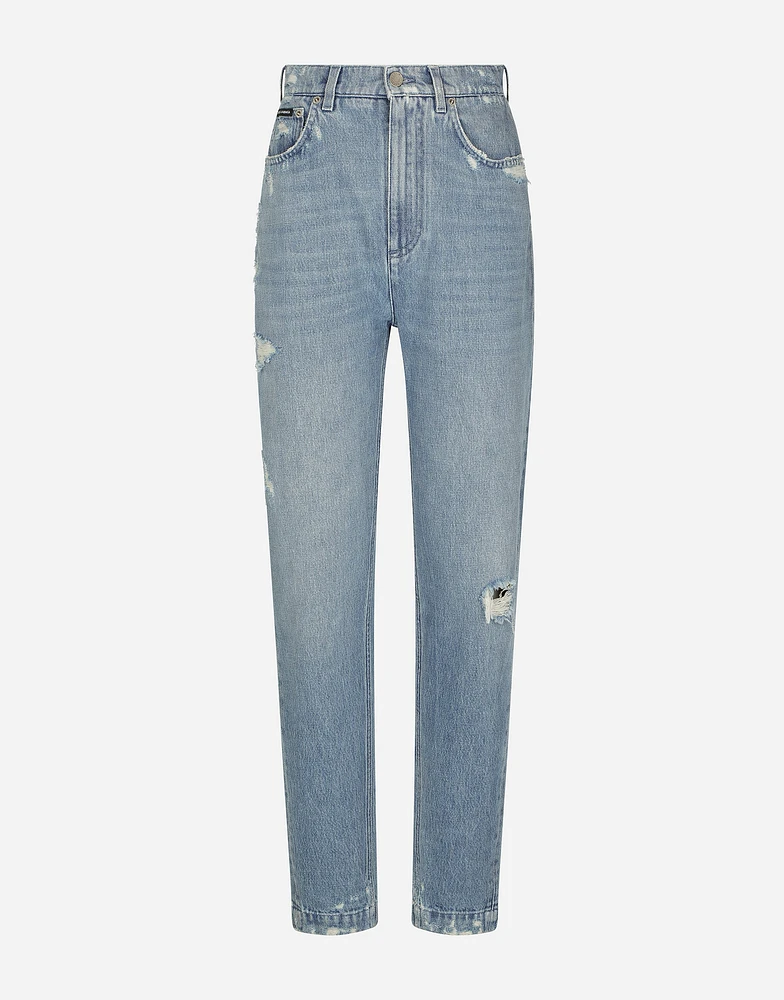 Jeans with mini-ripped details