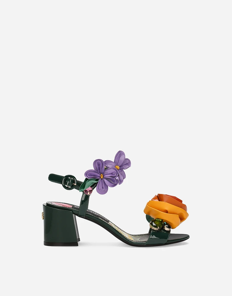 Patent leather sandals