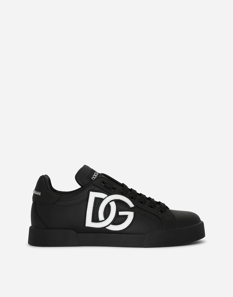 Calfskin Portofino sneakers with DG logo