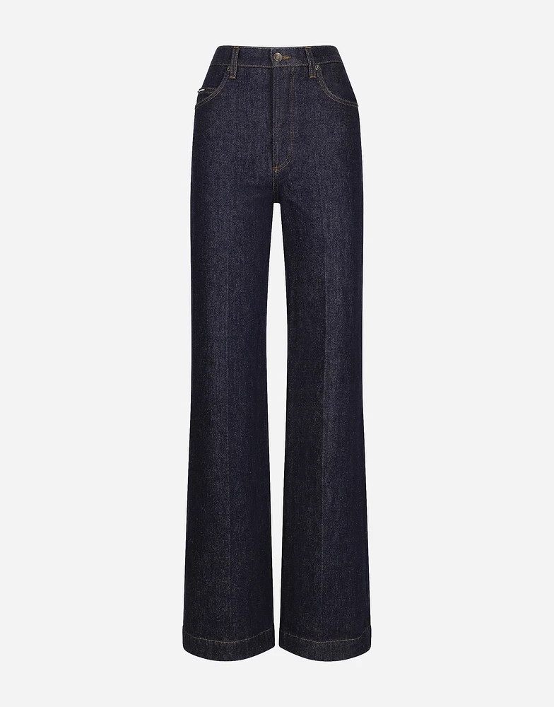 Flared denim jeans