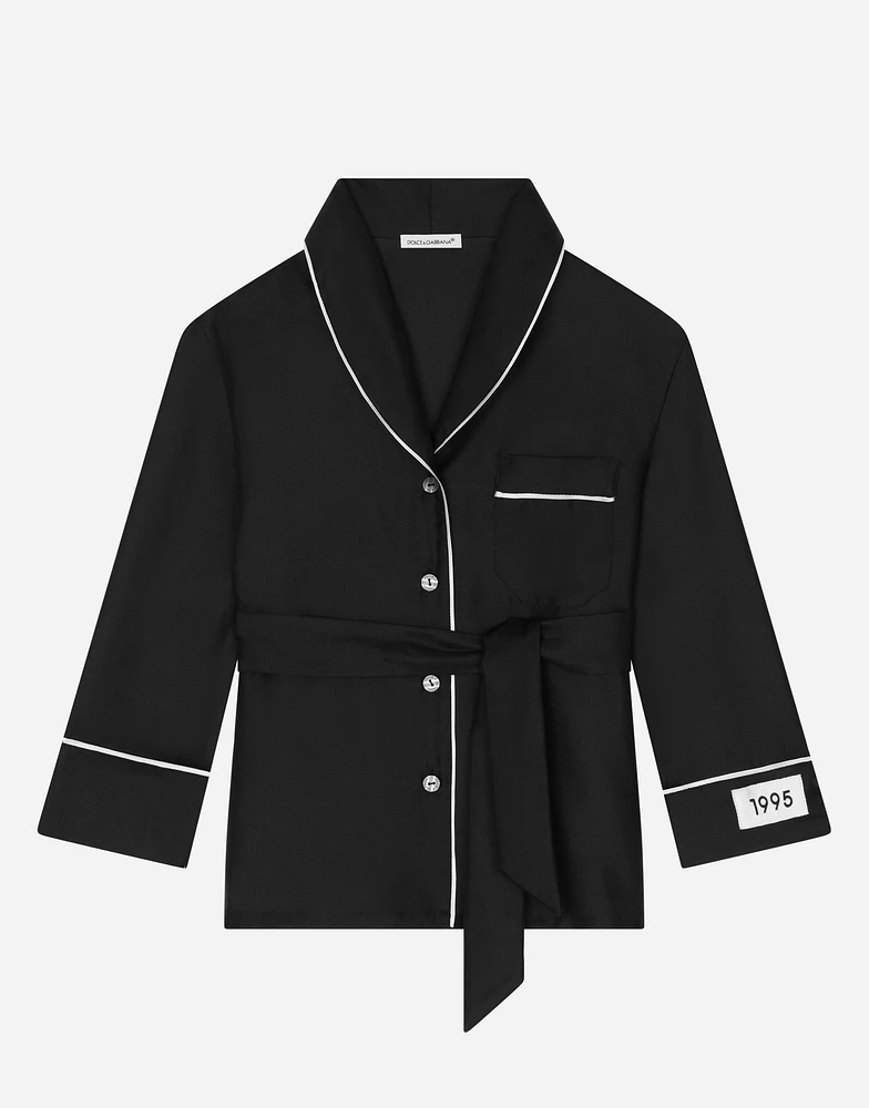 Silk twill vanity shirt