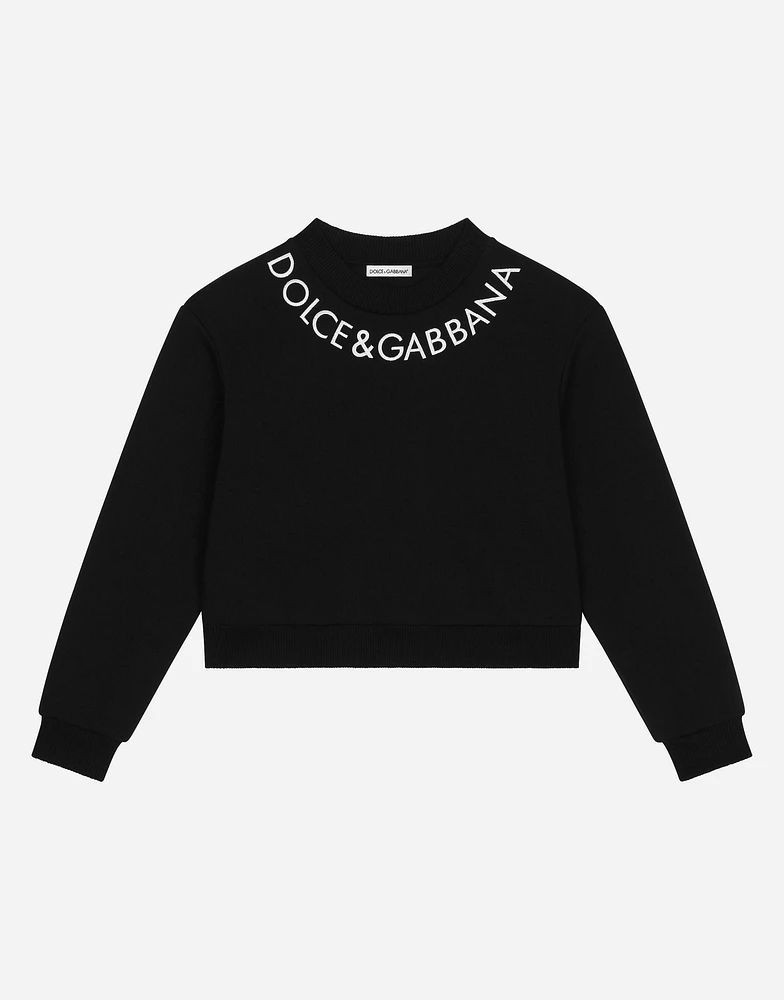 Jersey sweatshirt with Dolce&Gabbana logo