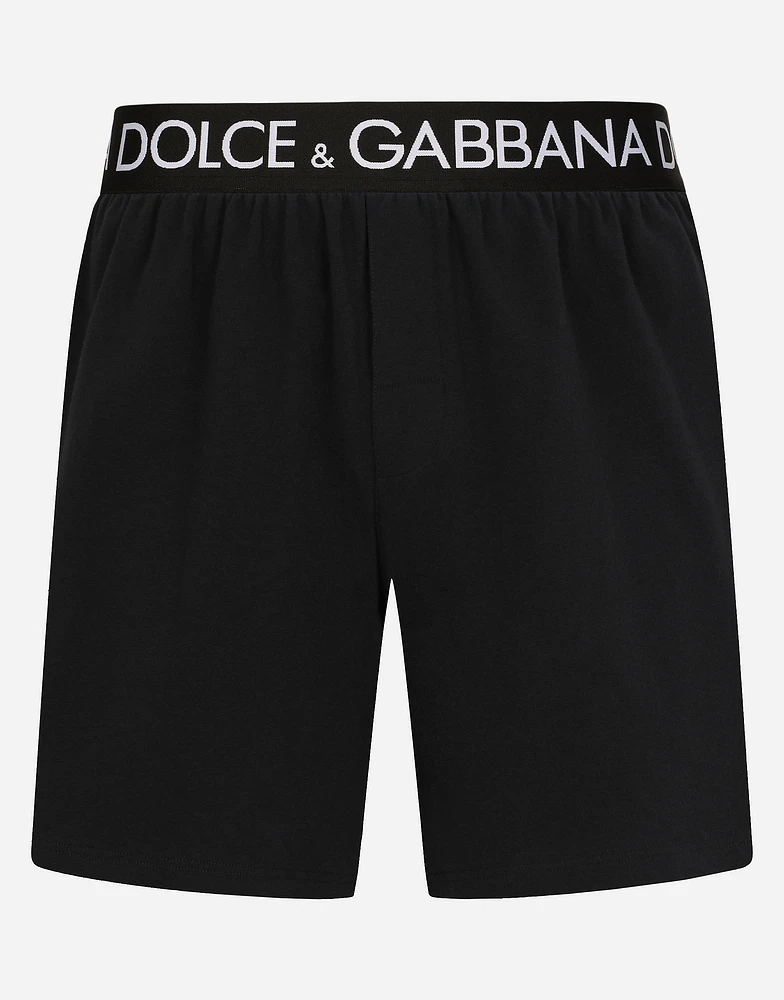 Two-way stretch cotton boxer shorts
