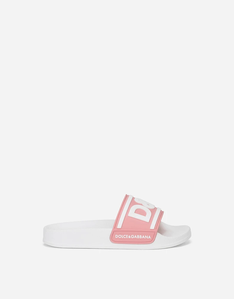 Rubber sliders with logo print