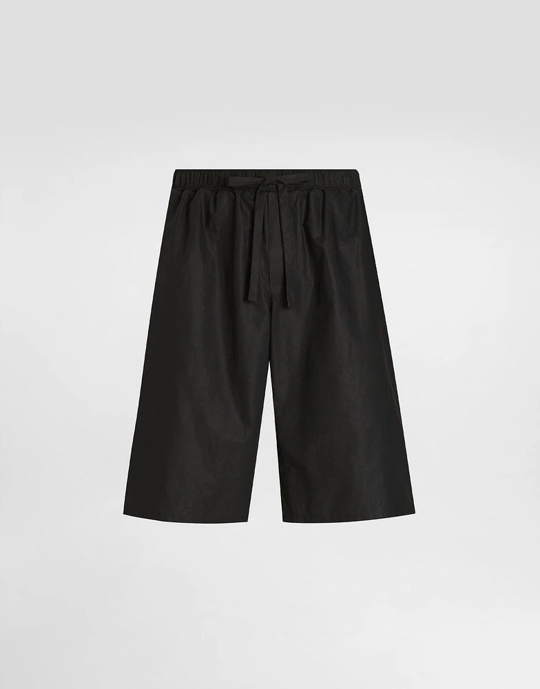 Cotton shorts with jacquard logo