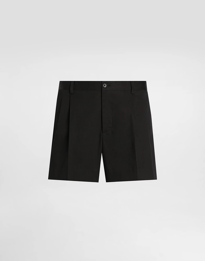 Cotton gabardine shorts