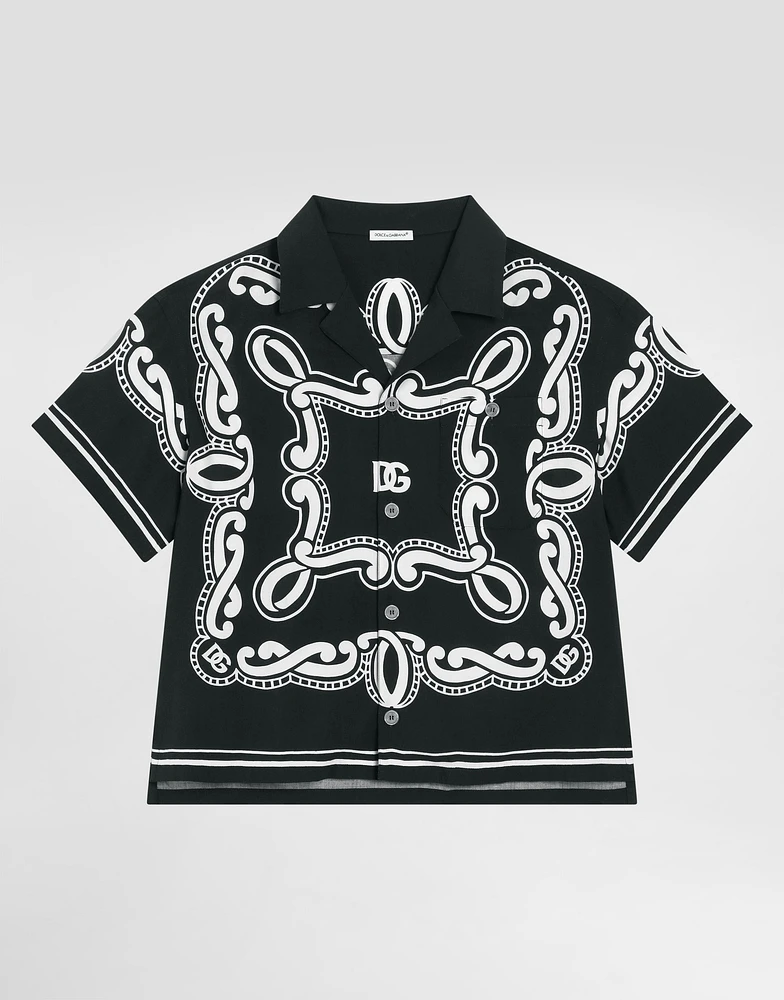 Batik shirt with bandanna print