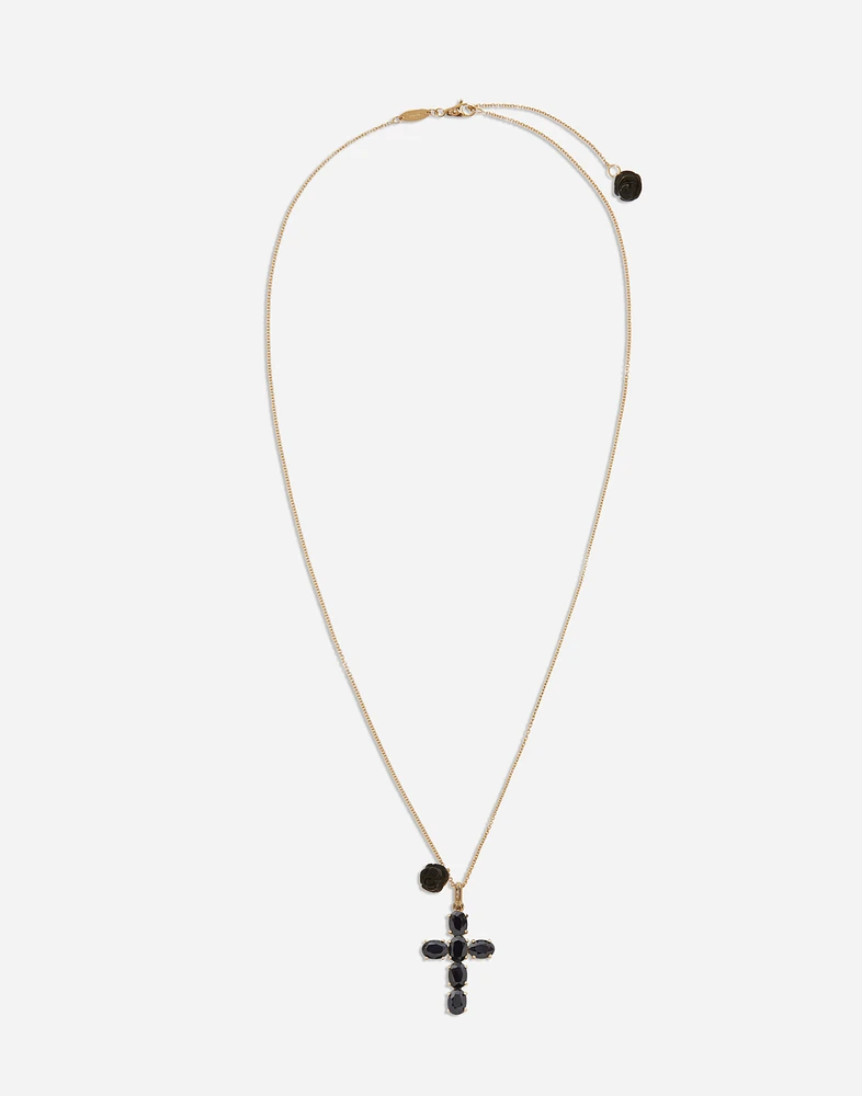Sicily Pendant 18-carat yellow gold and black sapphires