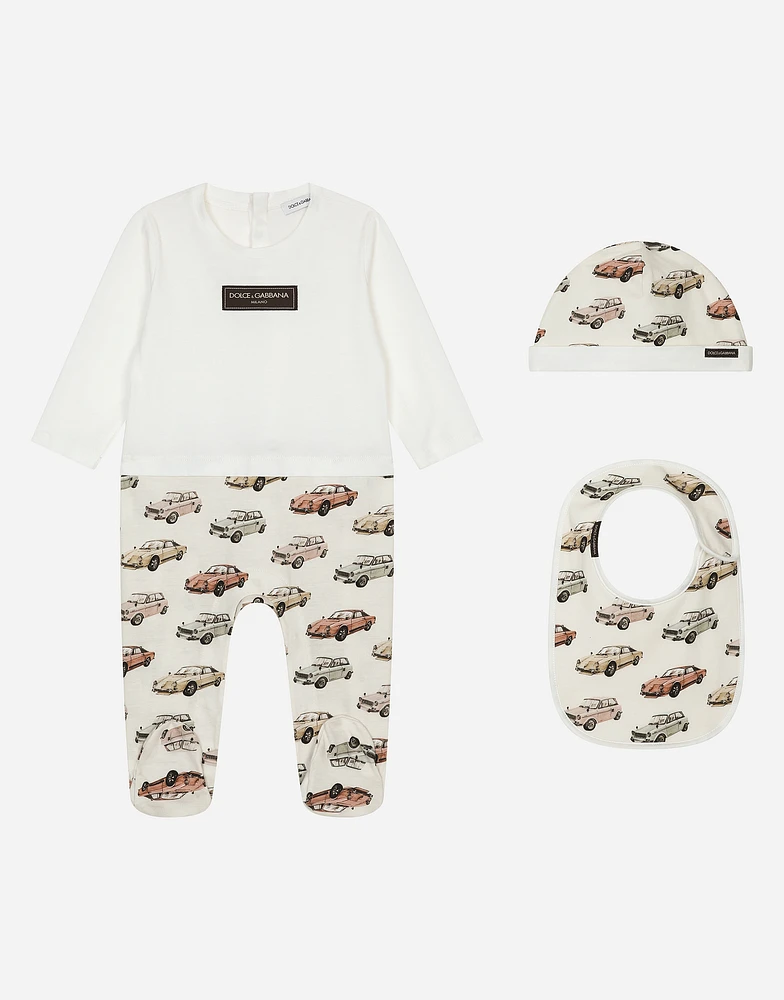 3-piece gift set printed jersey
