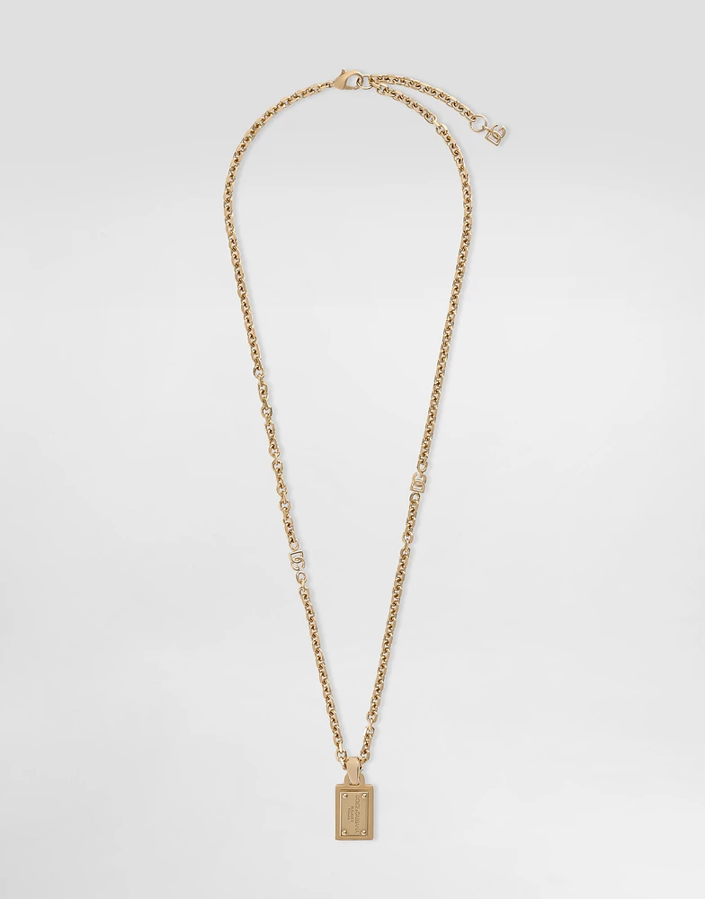 Necklace with Dolce&Gabbana logo plate