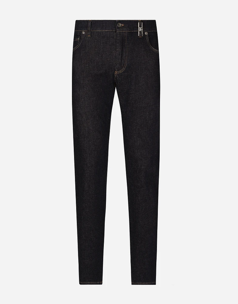 Slim-fit stretch denim jeans