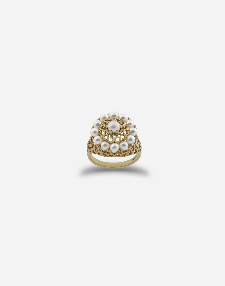 Pearl Ring 18-carat yellow gold and pearls