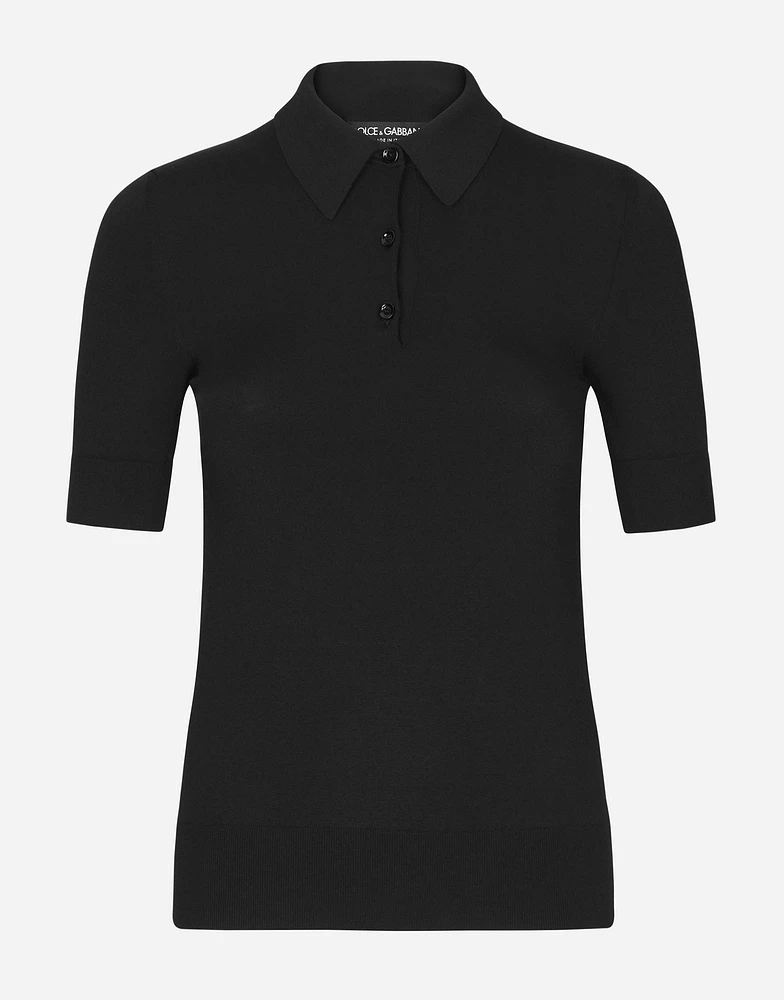 Viscose polo-shirt