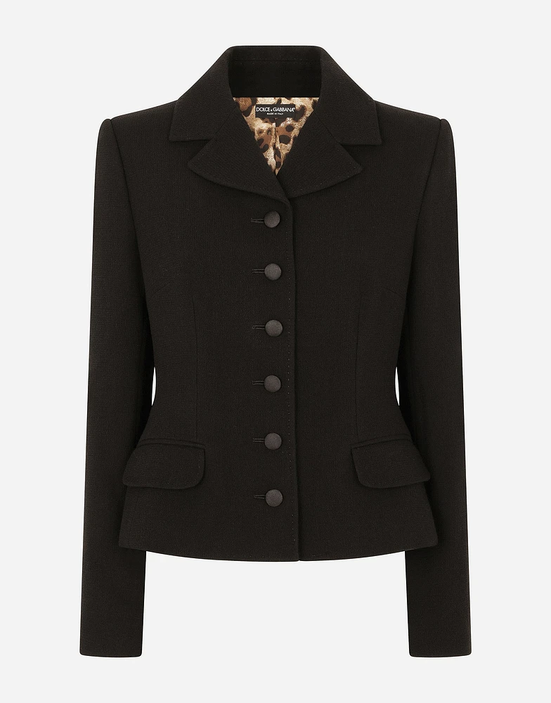 Single-breasted virgin wool jacket