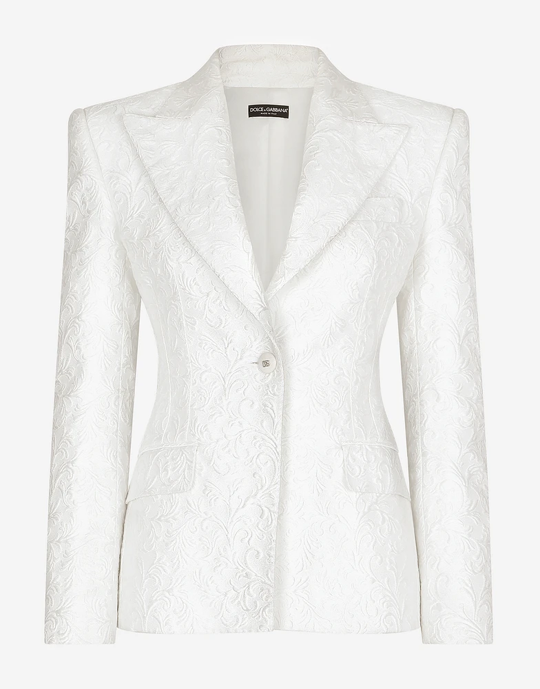 Brocade Turlington blazer