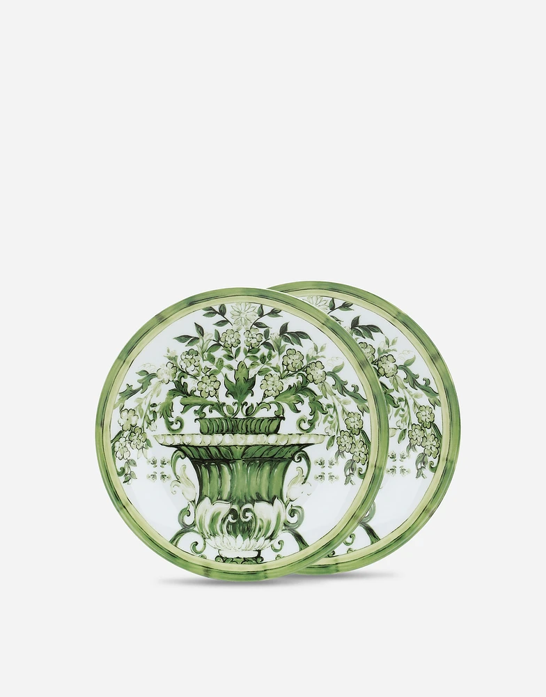 Set 2 Porcelain Dessert Plates