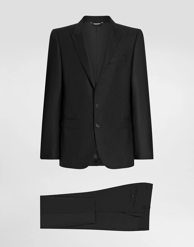 Wool and silk Martini-fit suit