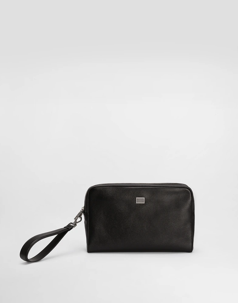 Calfskin pouch