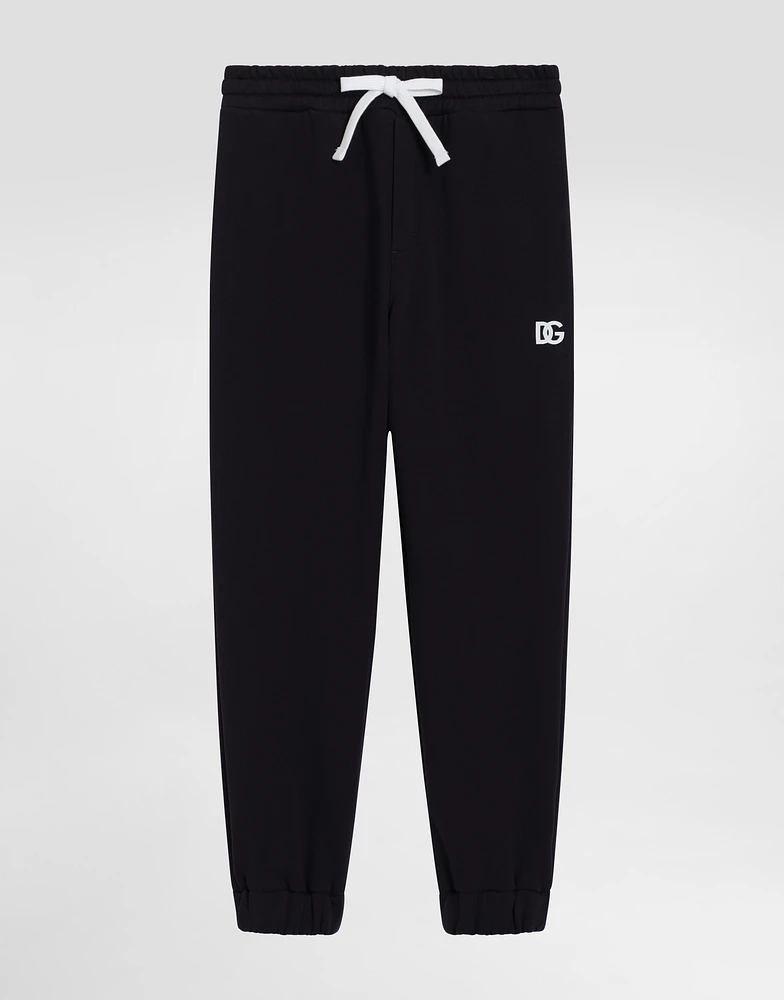 Fleece jogging pants with DG logo