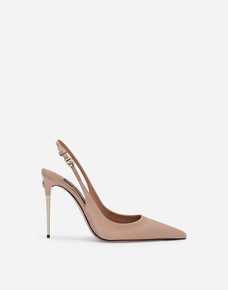 Satin slingbacks