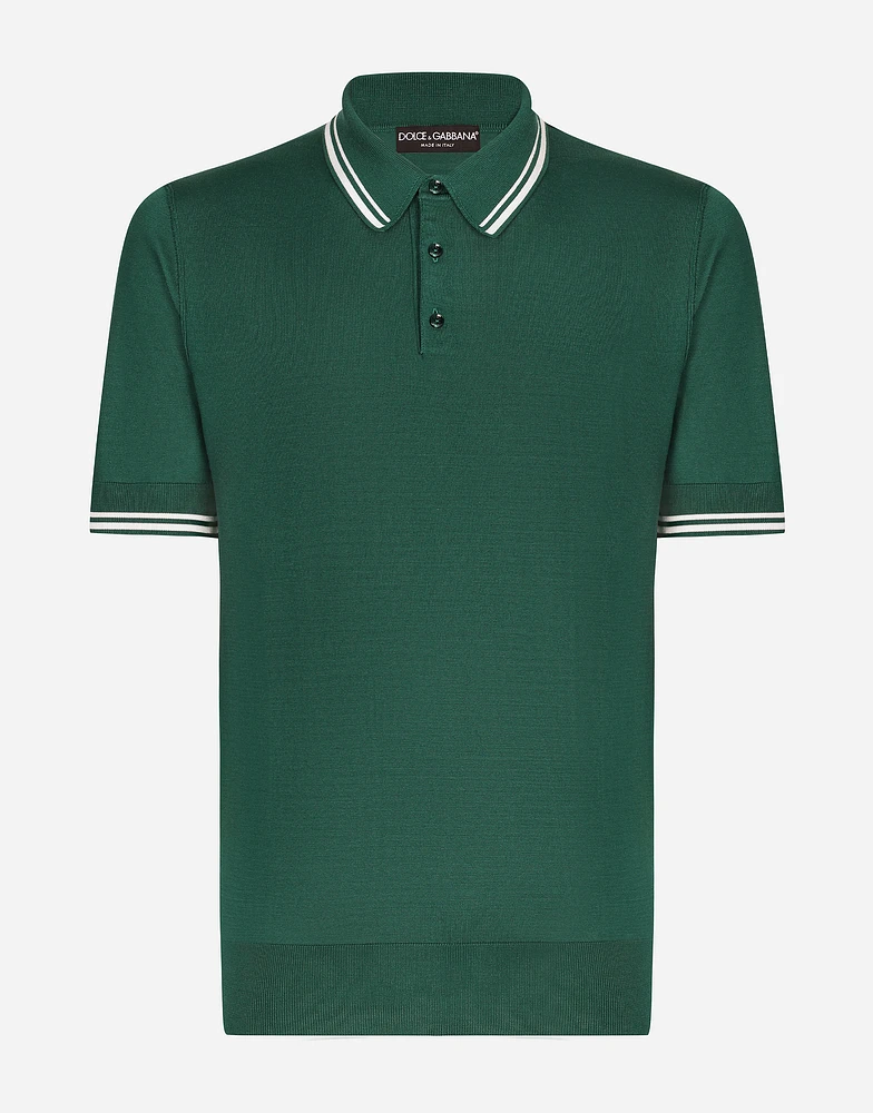 Silk polo-shirt