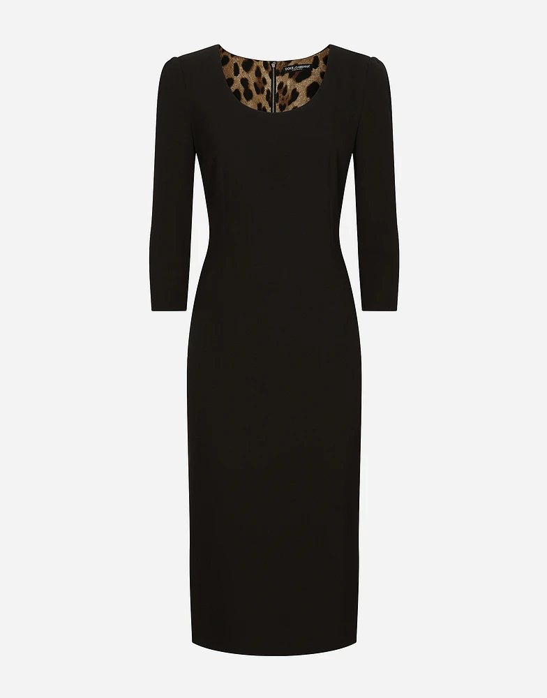 Woolen calf-length dress