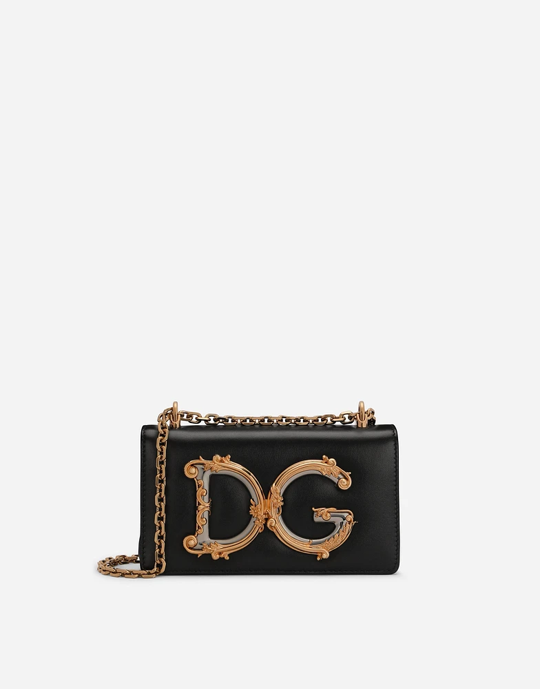 Calfskin DG Girls phone bag