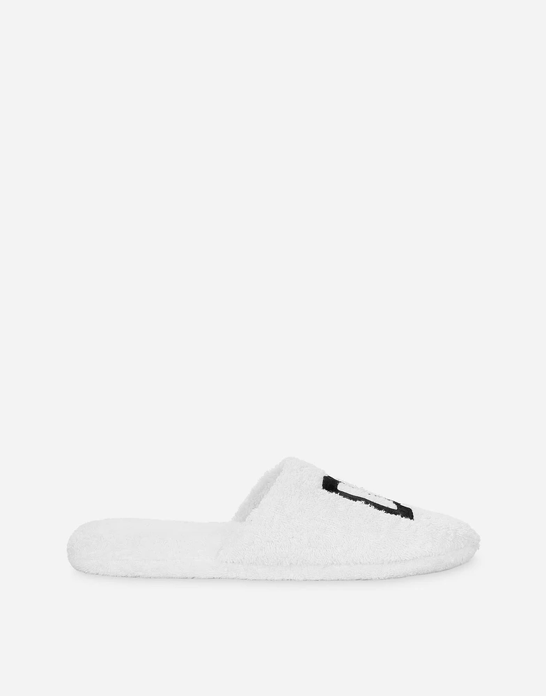 Embroidered Terry Cotton Slippers
