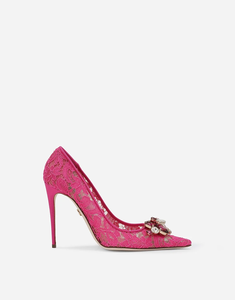 Rainbow lace pumps lurex