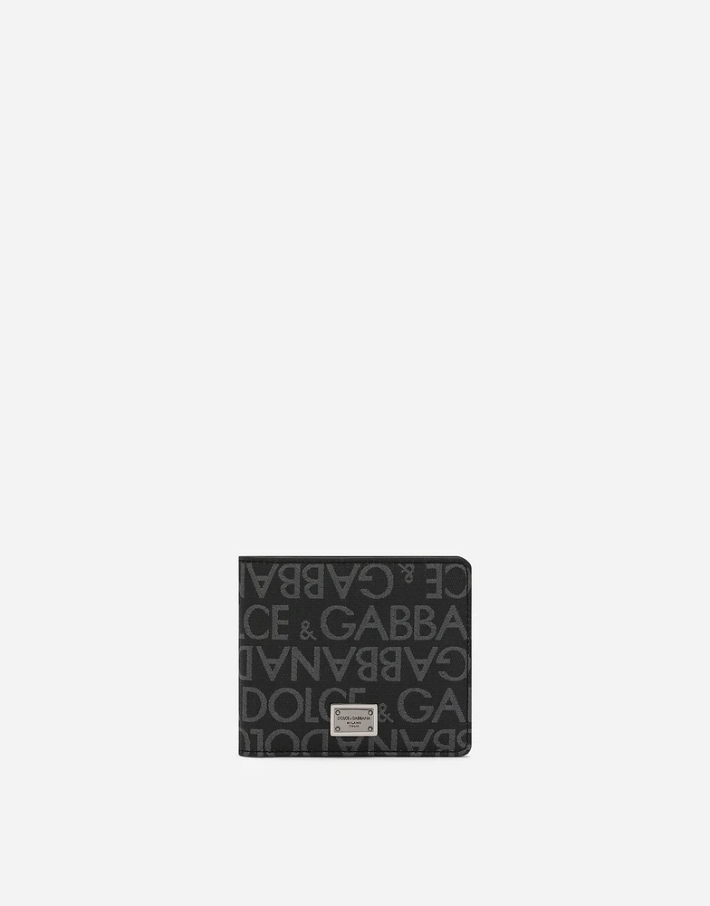 Coated jacquard bifold wallet