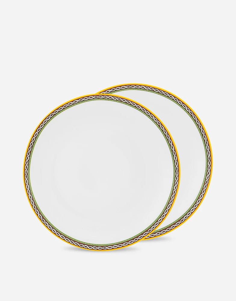 Set 2 Porcelain Dinner Plates