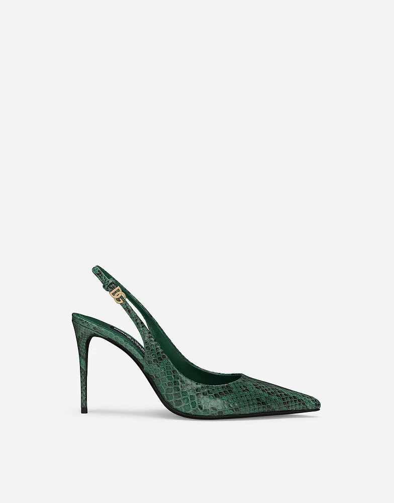 Python skin slingbacks